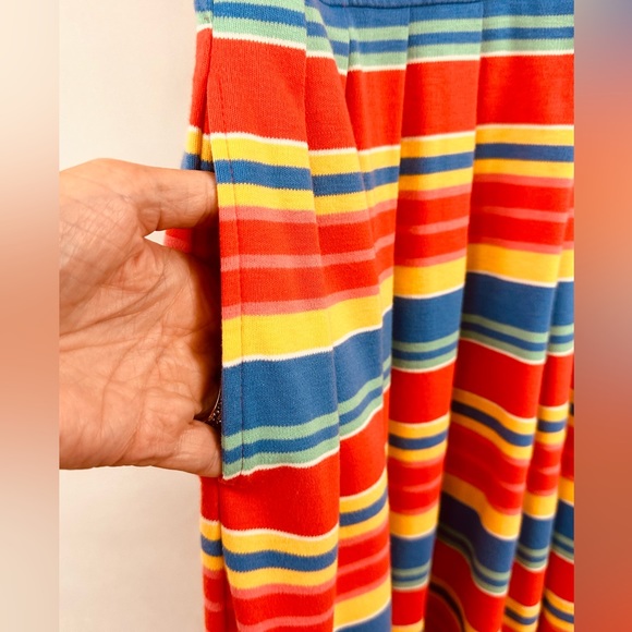 Vintage Talbots Striped Button Front Short Sleeve Dress Pleated Skirt Sm… - Picture 3 of 7